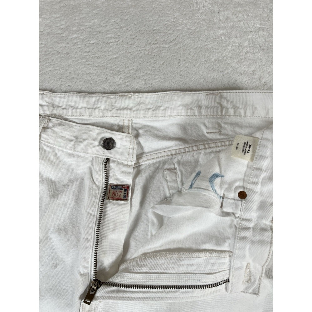 Vintage Polo Ralph Lauren Classic 867 White Denim Jeans Men's 38x30 (40x32) - Picture 7 of 12